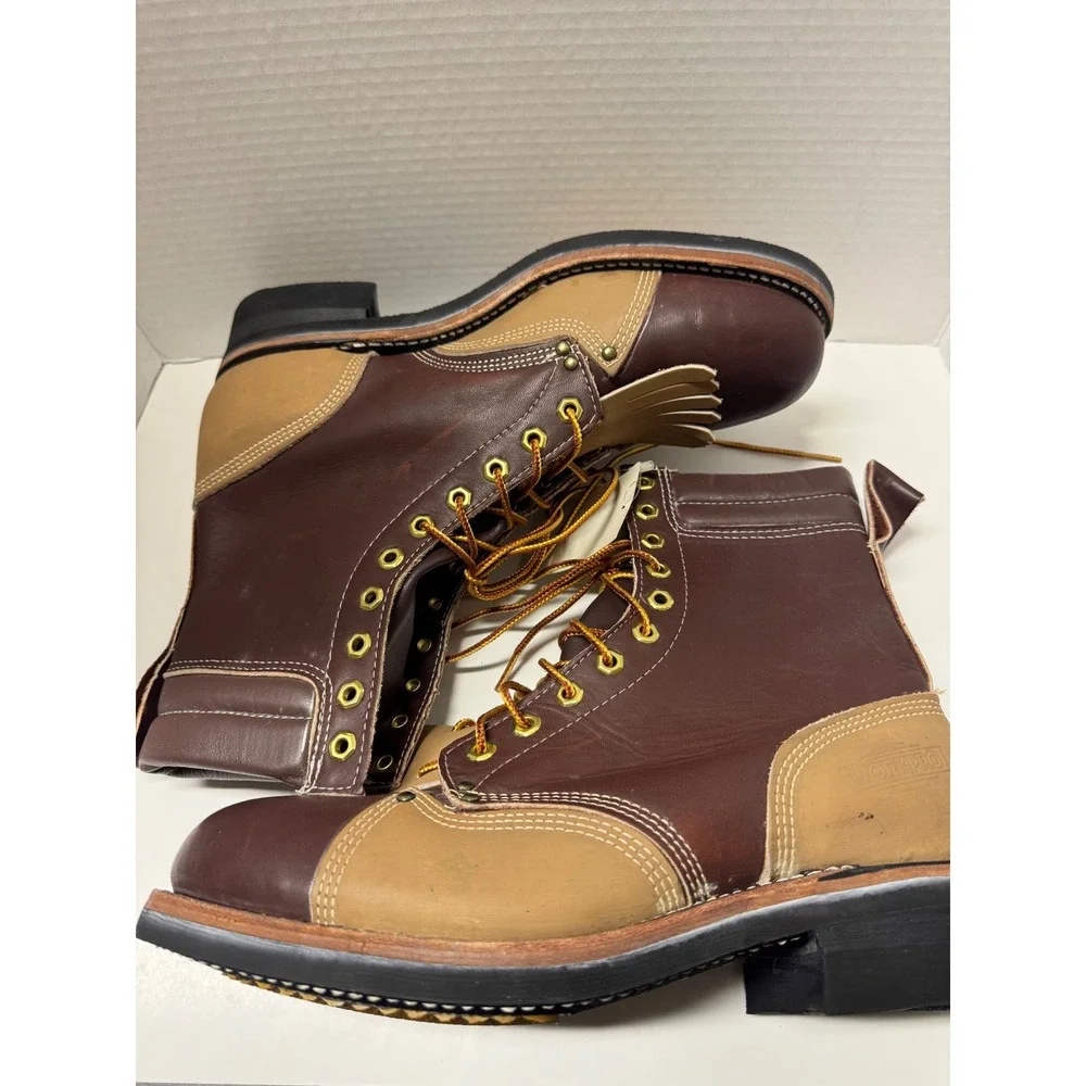 NWT VIntage  Canada West Leather Work Boots Mens 10.5 EEE Canada CSA Grade 1 90s